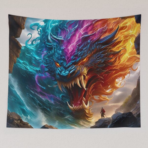 Artikelvorschau, Elementarer Drachengeist - Fantasy-Kunst entworfen und verkauft von Delerat7.