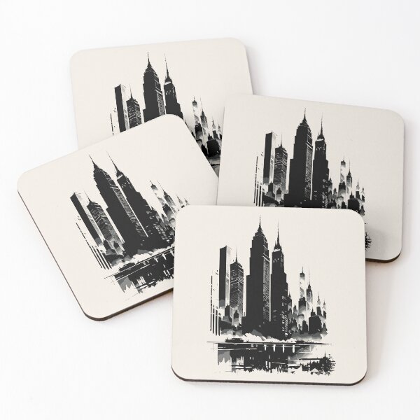 Item preview, New York City Postcard Art Style Vintage Buildings Landscape designed and sold by Naumovski.