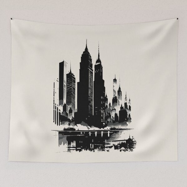 Item preview, New York City Postcard Art Style Vintage Buildings Landscape designed and sold by Naumovski.