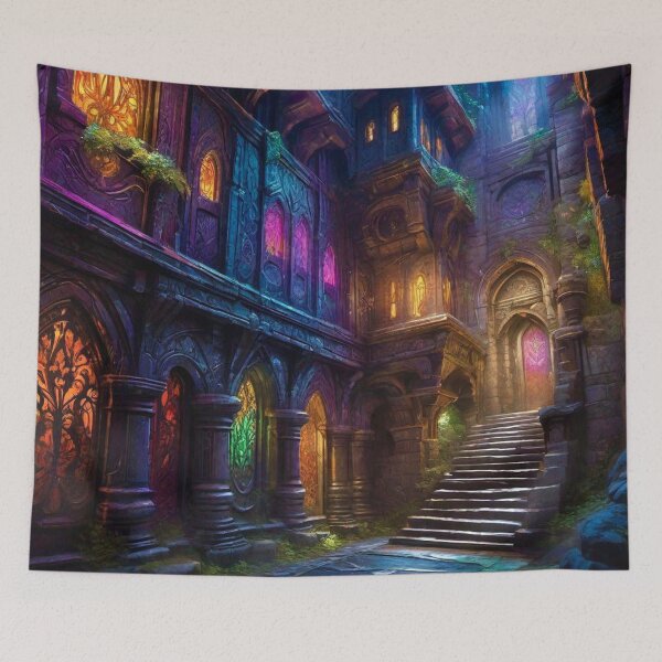 Item preview, Drow Cityscape - Fantasy Art designed and sold by Delerat7.
