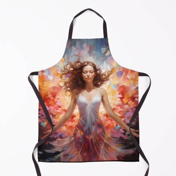 Item preview, Vibrant watercolor painting of a woman wearing wings designed and sold by AI-Only Creations.