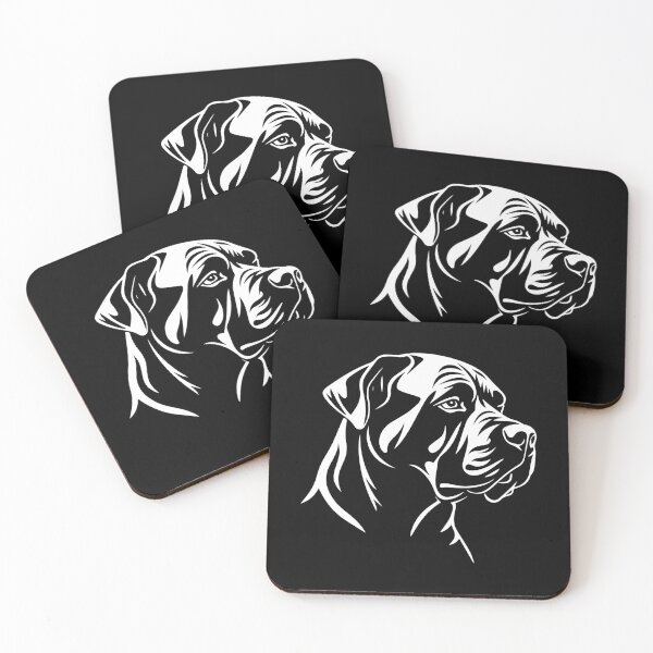 Item preview,  A flat b&w cane corso dog face designed and sold by T-DesignsOS.