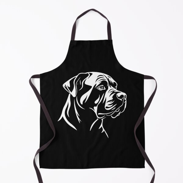 Item preview, A flat b&w cane corso dog face designed and sold by T-DesignsOS.