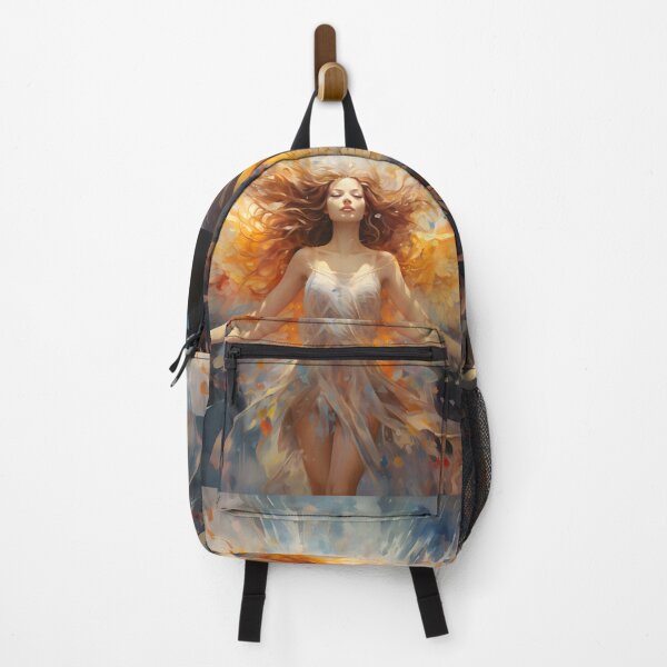 Item preview, Watercolor painting of a woman wearing ethereal wings designed and sold by AI-Only Creations.