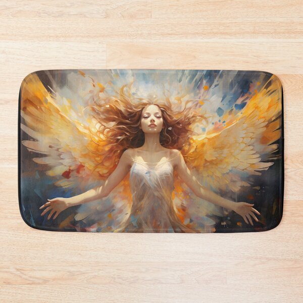 Item preview, Watercolor painting of a woman wearing ethereal wings designed and sold by AI-Only Creations.