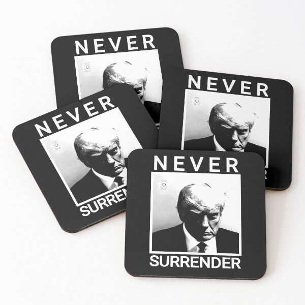 Item preview, Donald Trump Mugshot - Never Surrender designed and sold by RetroRobbo.