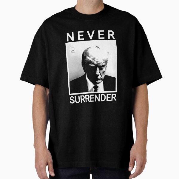 Item preview, Donald Trump Mugshot - Never Surrender designed and sold by RetroRobbo.