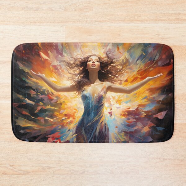 Item preview, Ethereal watercolor painting of a woman wearing wings designed and sold by AI-Only Creations.