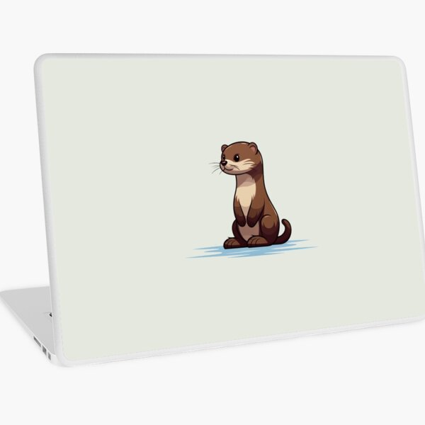 Aperçu de l'œuvre Loutre curieuse assise sur ses pattes postérieures, regardant sur le côté créée et vendue par CutePlanetEarth.