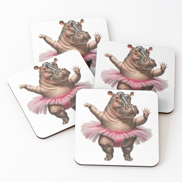 Item preview, Hippopotamus with a pink tutu dancing Ballet designed and sold by CircinusStore.