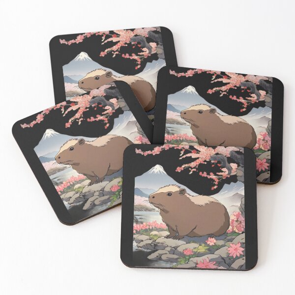 Item preview, capybara in flowers designed and sold by EuropeanPrints.