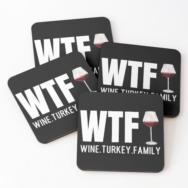 Item preview,  Funny wtf wine turkey family, Funny Thanksgiving gift idea designed and sold by Anu  Ram.