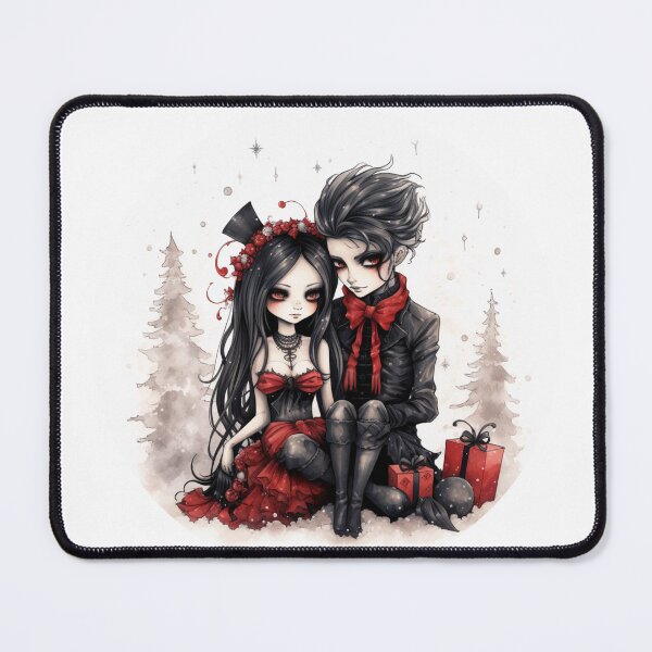 Item preview, Goth couple during Christmas T-shirt designed and sold by Printboom.