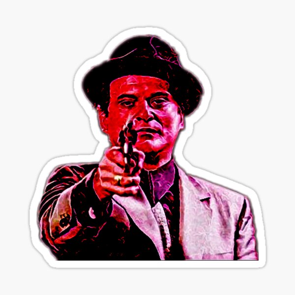 Joe Pesci mafia gangster movie Goodfellas painting red Sticker