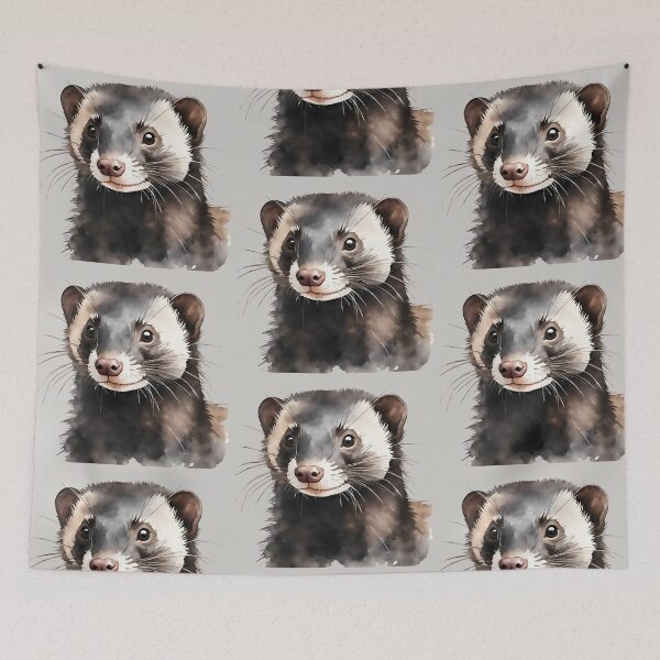Item preview, Ferret Black Sable Watercolor Art Style designed and sold by LDJBlank.
