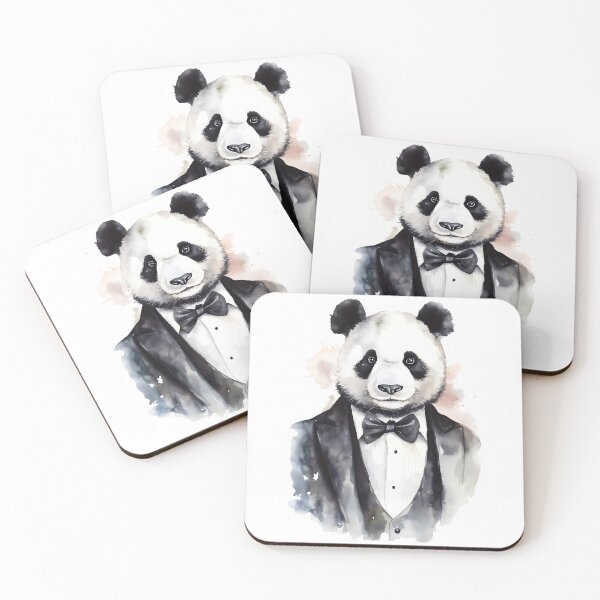 Item preview, Watercolor Fancy Tuxedo Panda designed and sold by BadLuckByDesign.