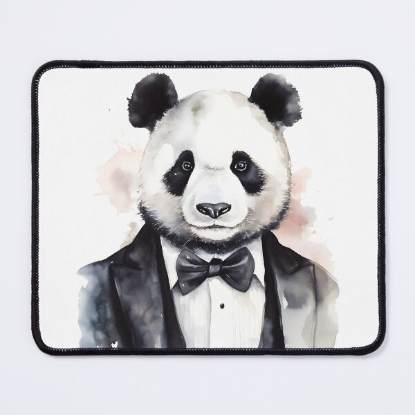 Item preview, Watercolor Fancy Tuxedo Panda designed and sold by BadLuckByDesign.