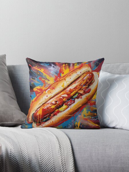 Hot dog shaped pillow best sale