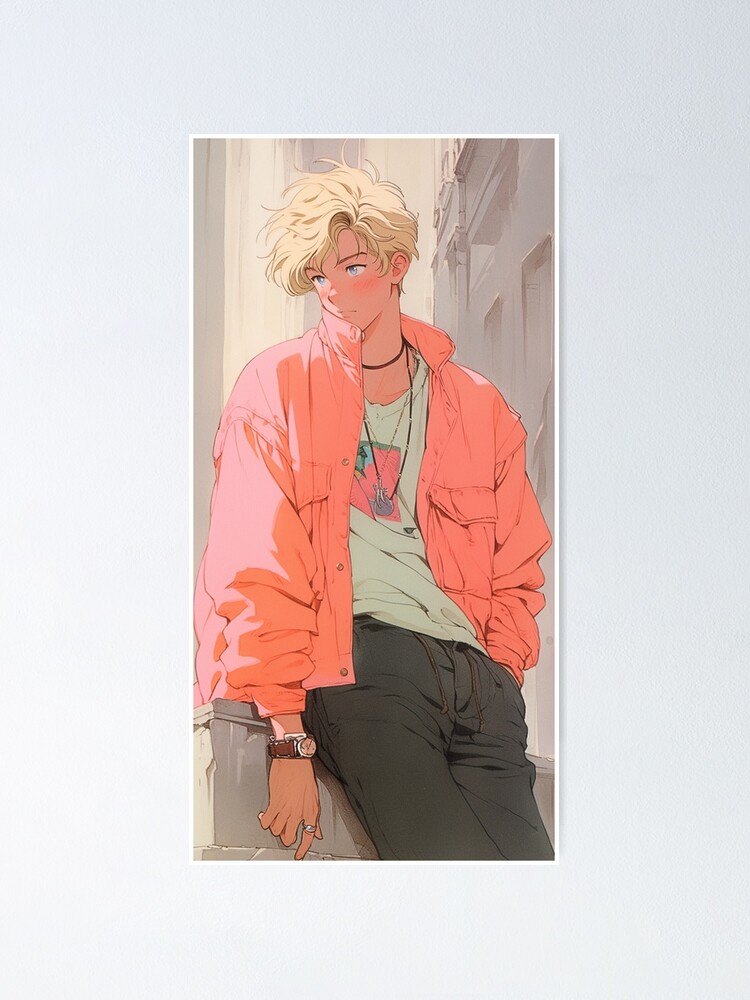 Blonde Hair Anime Guy Sweater Anime Boy Shop Red Hoodie