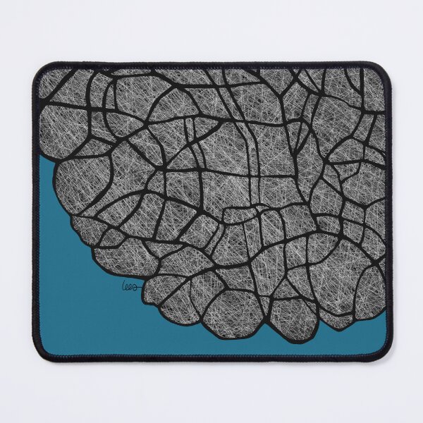 Item preview, Abstract burst (black white / blue background) designed and sold by MentaLee.