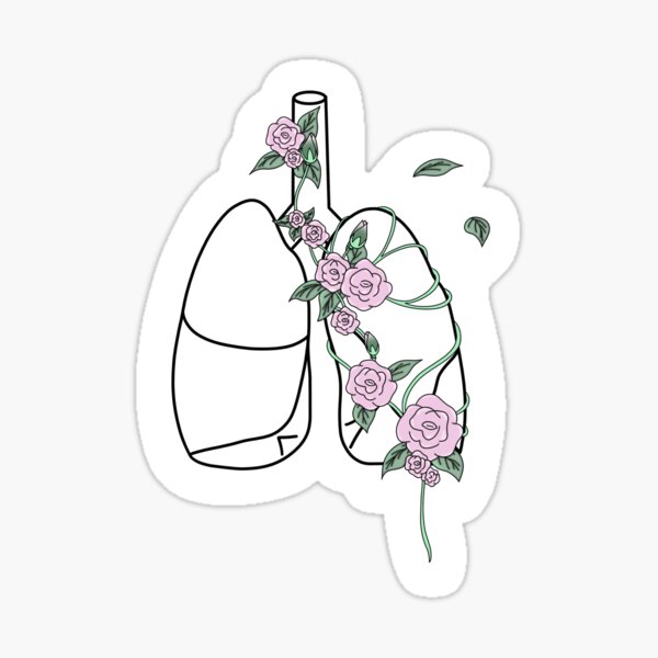 Poumons minimalistes floraux Sticker