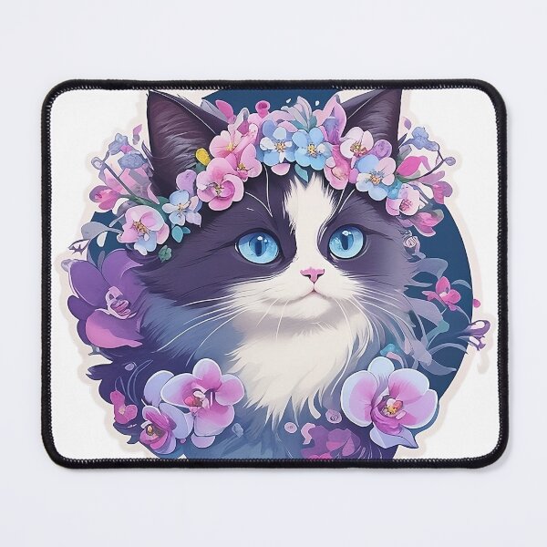 Item preview, Sticker Cat Collection Ragdoll with orchid 6 designed and sold by miwarenxx.