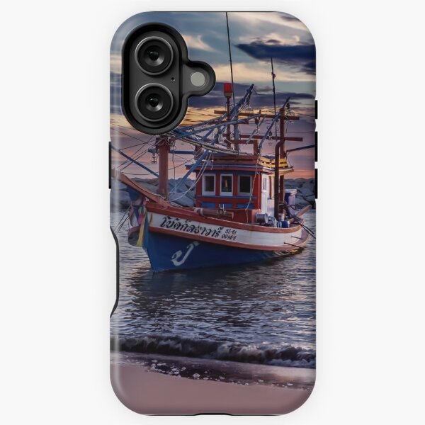 Item preview, Thai Fishing Boat in Beautiful Sunset designed and sold by Russell Thorne.
