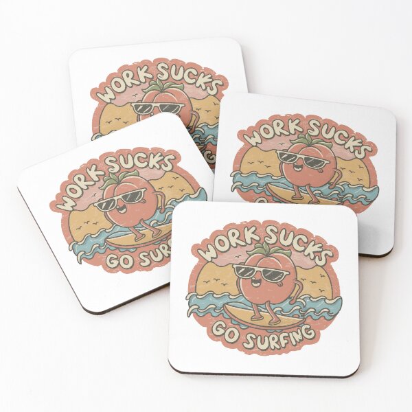 Item preview, work sucks , go surfing ! designed and sold by NebulaWhimsy.