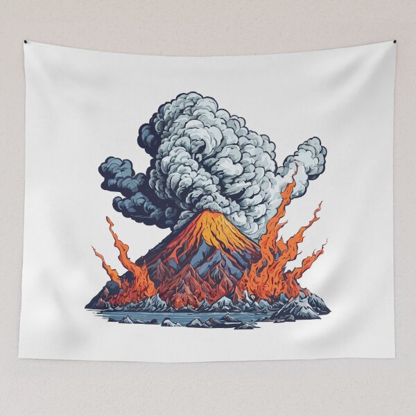Item preview, Volcanic eruption illustration designed and sold by MamikonarsRB.