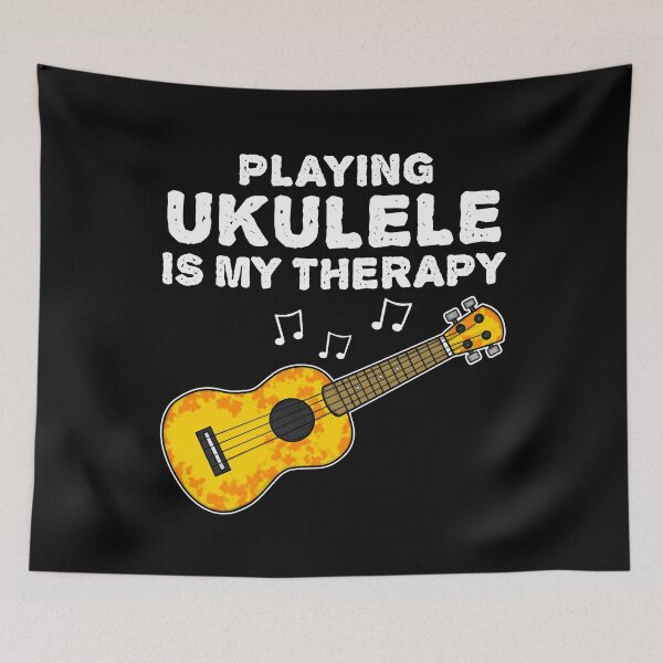 Item preview, Playing Ukulele Is My Therapy, Ukulelist Funny designed and sold by doodlerob.