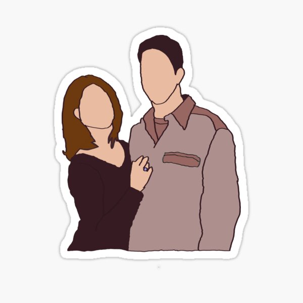 Ross Gellar and Rachel Green Sticker for Sale by keglil