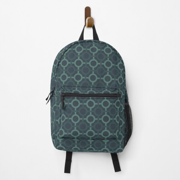 Item preview, Green Gradient Teal Connecting Lines Grid Geometrical Modern Retro 20th-century Lattice Art Deco Pattern designed and sold by PenguinForests.