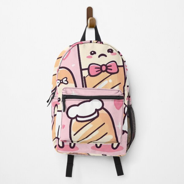 Item preview, adorable French little baguette family with pink and hearts background designed and sold by SaraDatCool.
