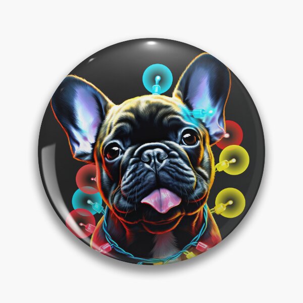 Item preview, French Bulldog with Christmas Lights on His designed and sold by MagicColorPrint.