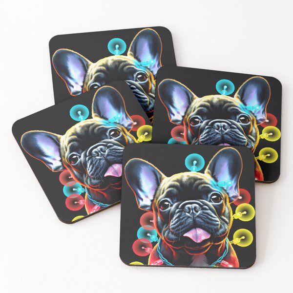 Item preview, French Bulldog with Christmas Lights on His designed and sold by MagicColorPrint.