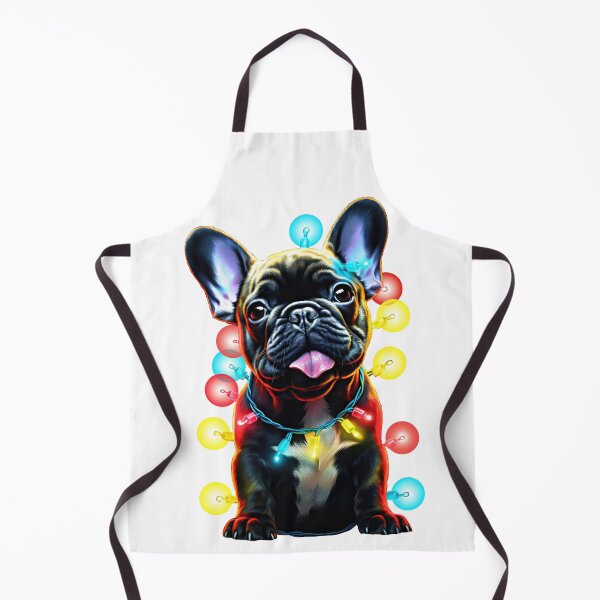 Item preview, French Bulldog with Christmas Lights on His designed and sold by MagicColorPrint.