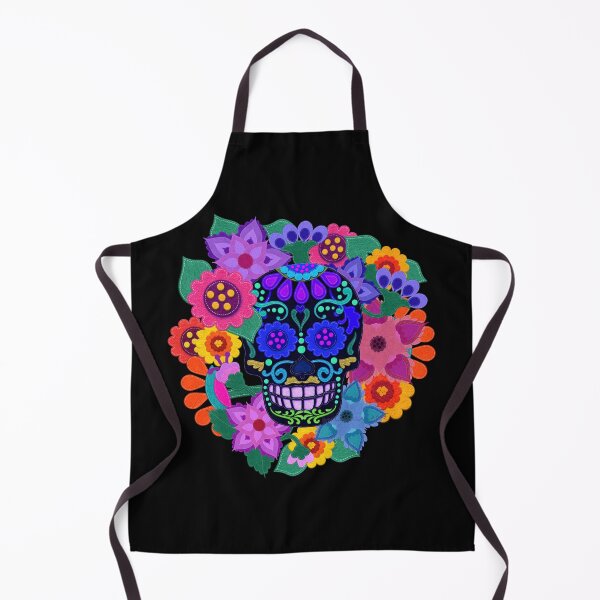 Item preview, Beautiful Felt Look Sugar Skull with Flowers Day of the Dead designed and sold by CheriesArt.