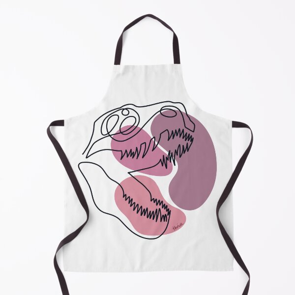 Item preview, T-Rex Skull One Line Art - wine red designed and sold by thrine.
