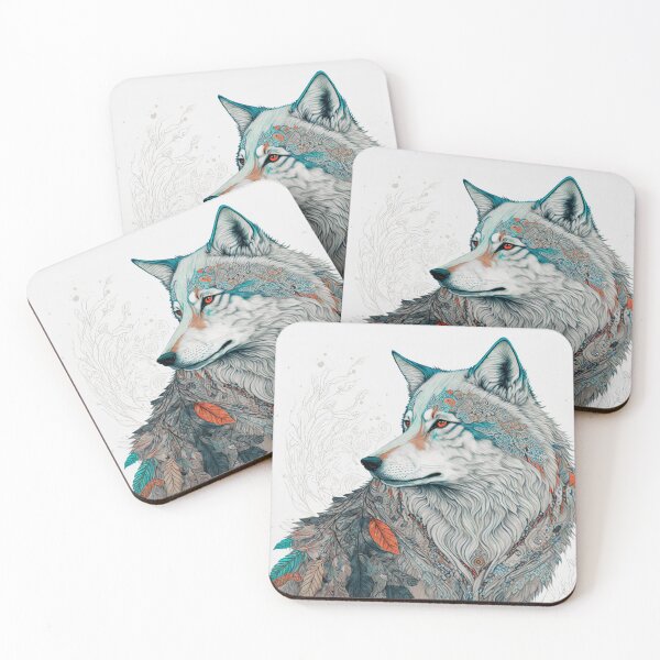 Item preview, Cherokee Wolf | Illustration designed and sold by RelatosdeViaje.