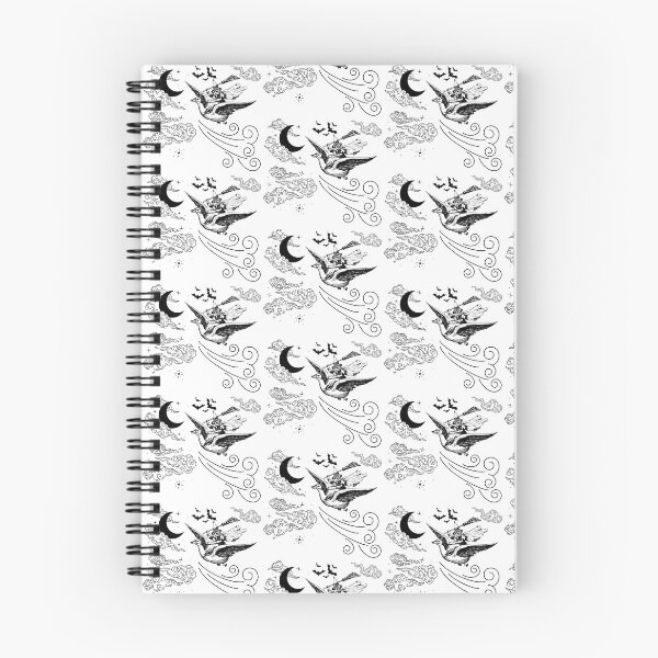 Item preview, Cute Witch flying on a Goose in the Night, Witches, Bats, Halloween designed and sold by HelenGie.