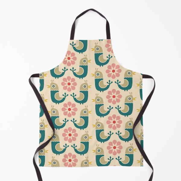 Item preview, Chatting Birds Floral Pattern Retro Scandi designed and sold by tonymagnerart.