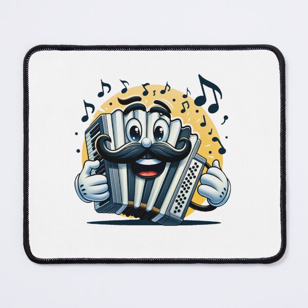 Item preview, Squeezebox Charm! Mustachioed Accordion Tee for Folk Music Fans designed and sold by Moisky Patterns.