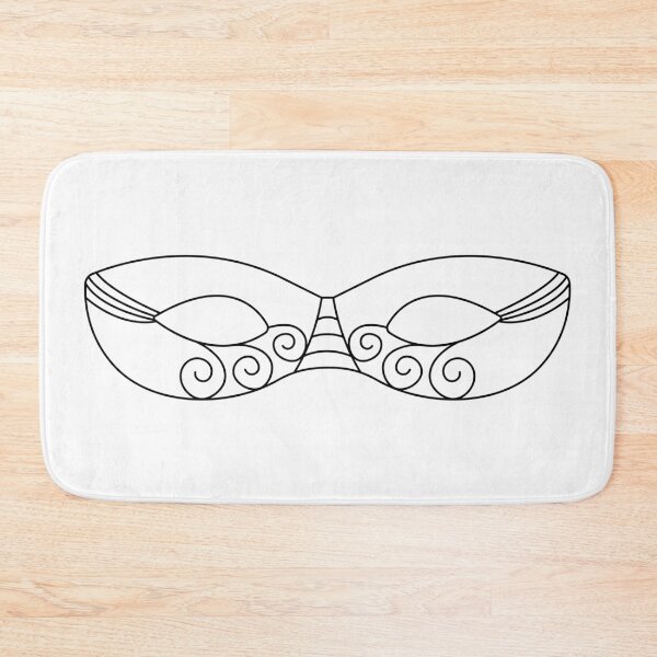 Item preview, Purim black line masquerade mask designed and sold by OM-lova.