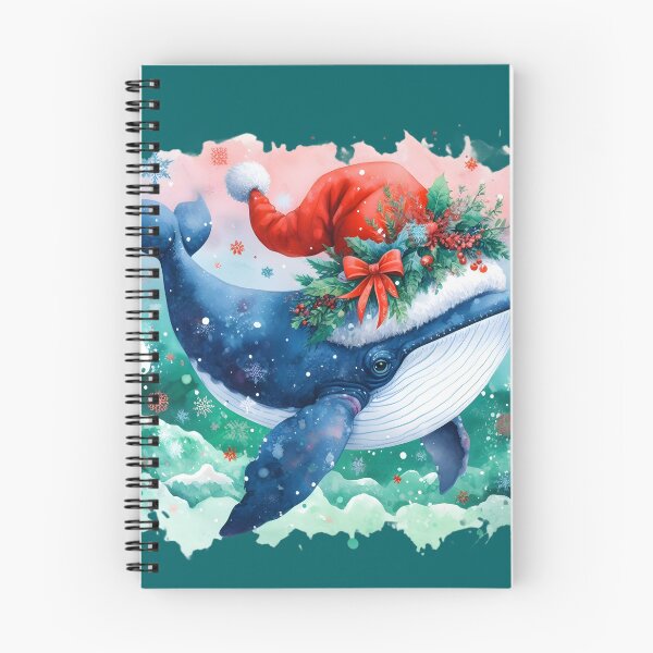 Item preview, Festive Whale: A Christmas Splash with Santa Hat designed and sold by SandbarTees.