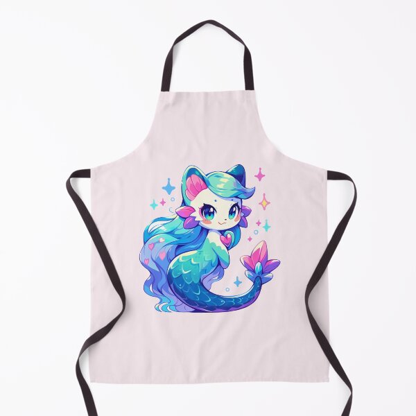 Item preview, Cute Kawaii Mermaid Cat with Hearts designed and sold by CozyKawaiiArt.