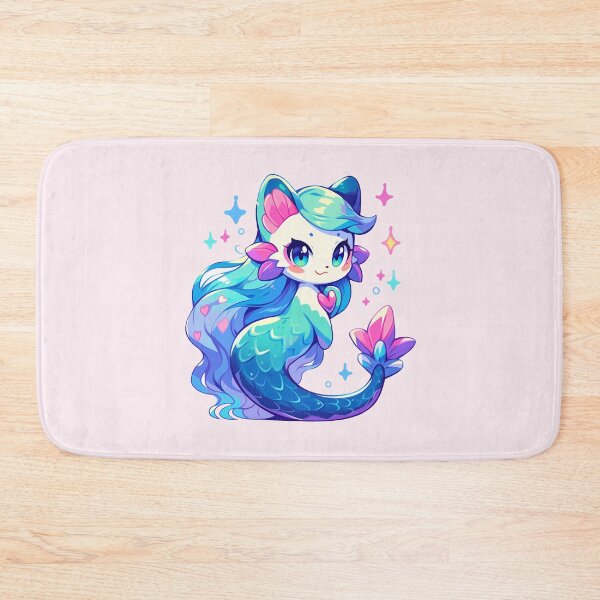 Item preview, Cute Kawaii Mermaid Cat with Hearts designed and sold by CozyKawaiiArt.