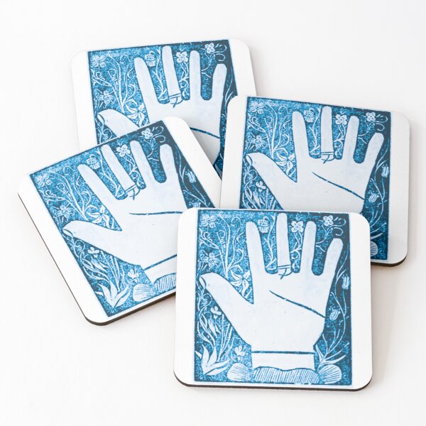 Item preview, Palmistry Hand, medieval, turquoise hand designed and sold by mariahmcmo.