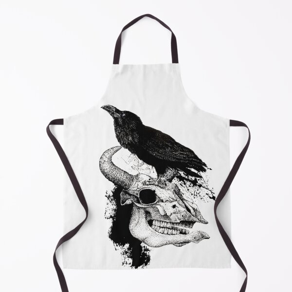 Item preview, Raven on a skull, artistic drawing designed and sold by Marcin Glawdel.