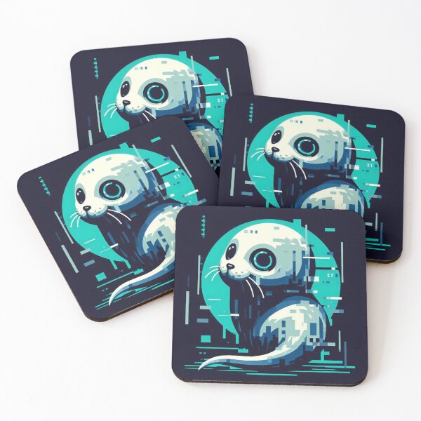 Item preview, Glitchy Cute Seal designed and sold by Rafal Saluszewski.