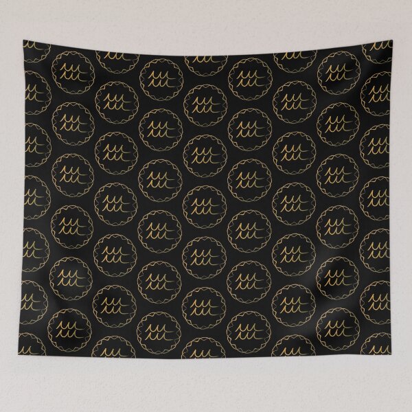 Item preview, Aquarius Zodiac in Gold designed and sold by BLAAAAASK.